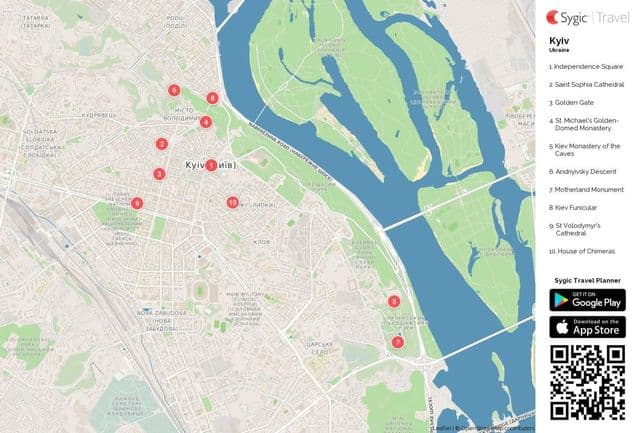 خريطة معالم كييف